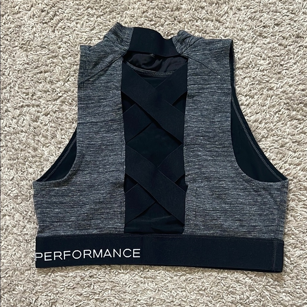 Calvin Klein Charcoal Sleeveless Bra Top - Picture 2 of 7